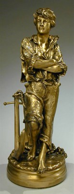 Lot 562 - Bronze Figure of a Sailor The young man...
