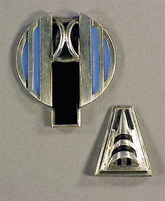 Lot 68 - Two Theodor Fahrner Stereometric Pendants...
