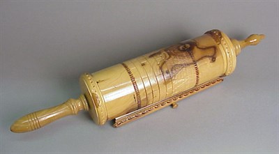 Lot 329 - Esther Scroll Mounted in an olivewood case....