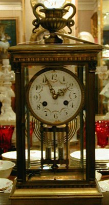 Lot 295 - Tiffany & Co. Bronze Mantel Clock
