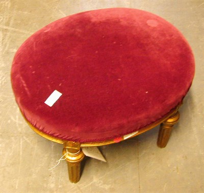 Lot 170 - Pair of Louis XVI Style Gilt-Wood Footstools