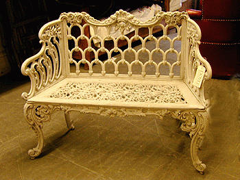 Lot 520 - Victorian Cast Iron Garden Bench