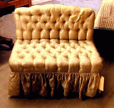 Lot 518 - Upholstered Button Back Parlor Chair