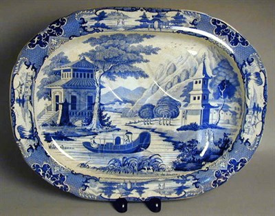 Lot 410 - English Blue and White Transfer-Decorated...
