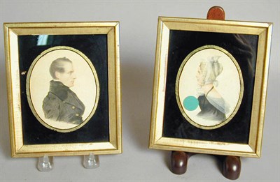 Lot 387 - Pair of Framed Portrait Miniatures and...
