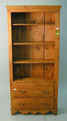Lot 201 - American Pine Bookcase The molded cornice...