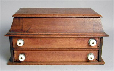 Lot 186 - English Mahogany Sewing Box and Mahogany...