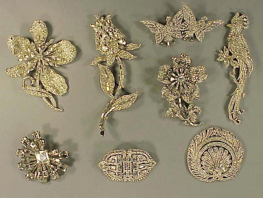 Lot 367 - Group of Rhinestone Evening Jewelry Comprising...
