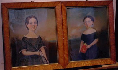Lot 2 - American School 19th Century YOUNG GIRL WITH...