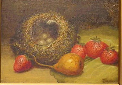 Lot 23 - E. Moore 19th Century STILL LIFE WITH FRUIT...
