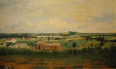 Lot 45 - American School 19th Century VIEW OF A NEW...