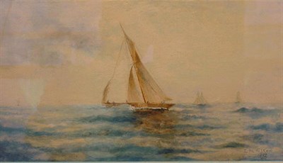 Lot 36 - L.M. Felker 19th Century SAILBOATS AT SEA...
