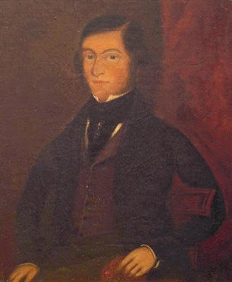 Lot 16 - American School 19th Century PORTRAIT OF A MAN...