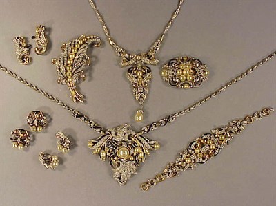 Lot 313 - >Trifari Jewelry Suite Empress Eugenie...