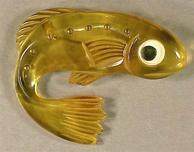 Lot 445 - Bakelite Googly Eye Brooch Depicting a fish....