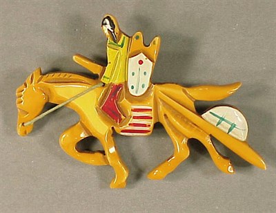 Lot 456 - Bakelite Brooch Depicting a South American...