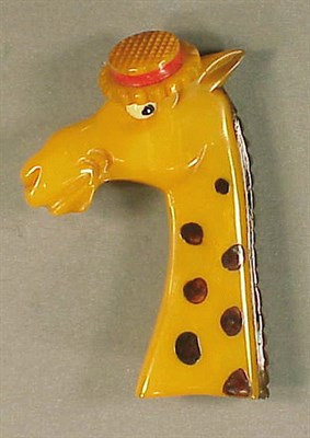 Lot 431 - Bakelite Brooch Depicting a giraffe wearing a...