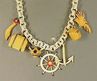 Lot 447 - Bakelite and Celluloid Pirates Necklace The...