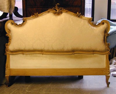 Lot 228 - Louis XV Style Upholstered Bed with Head Board