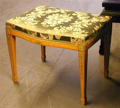 Lot 444 - Pair of Edwardian Style Painted Stools