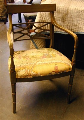 Lot 171 - Pair of Regency Style Green Painted...
