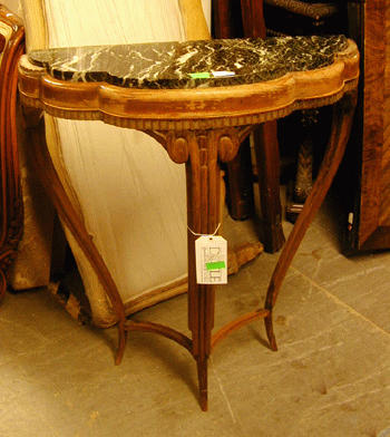 Lot 471 - Art Deco Marble Top Walnut Console