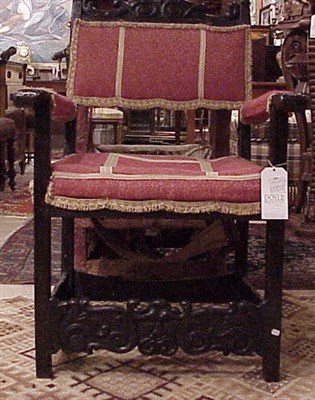 Lot 241 - Baroque Style Walnut Armchair