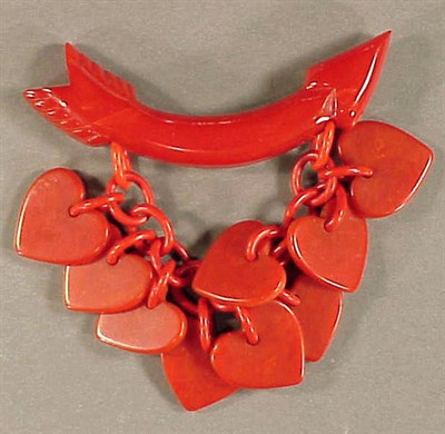 Lot 410 - Bakelite and Celluloid Brooch Depicting an...