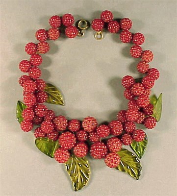Lot 408 - Bakelite Raspberry Necklace Loosely strung...