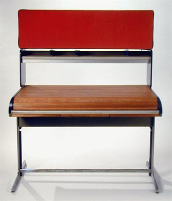 Lot 201 - Laminate, Metal and Oak Desk George Nelson,...