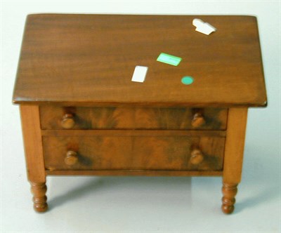 Lot 397 - Pine Miniature Table with Four Drawers And a...