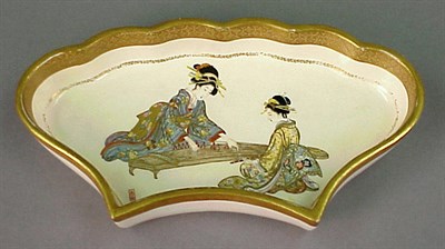 Lot 138 - Well Painted Satsuma Serving Dish of Two Women...