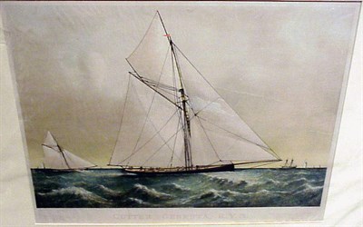 Lot 71 - After Currier & Ives CUTTER "GENESTA"...