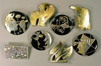 Lot 106 - Group of Louis Collomb Pins French, circa 1940...