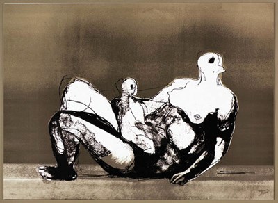 Lot 153 - Henry Moore RECLINING MOTHER AND CHILD WITH...
