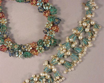 Lot 203 - Two Gripoix Indian Inspired Jewels Each pate...