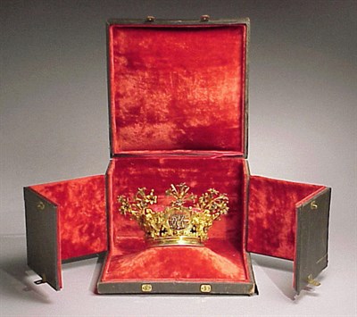 Lot 9 - Gilt-Silver Ecclesiastical Crown and Box...