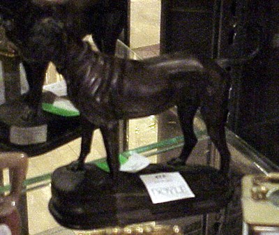 Lot 411 - Bronze Sculpture of a Dog Signed.