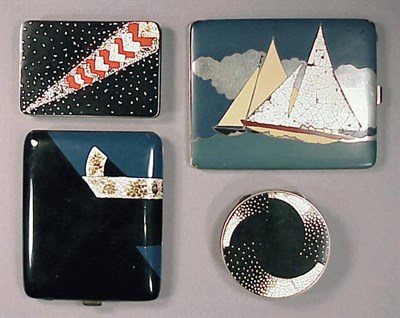 Lot 50 - Four Art Deco Craquele Cases French, 1920s...