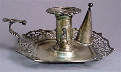 Lot 343 - Victorian Sterling Silver Reticulated Chamber...