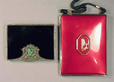 Lot 57 - Two Fine Art Deco Enamel Cases 1920s/30s The...
