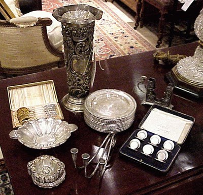 Lot 396 - Group of Sterling Silver Holloware...