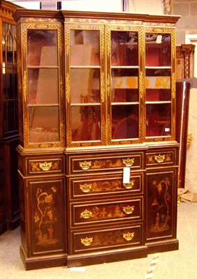 Lot 128 - Regency Style Chinoiserie Decorated Breakfront...