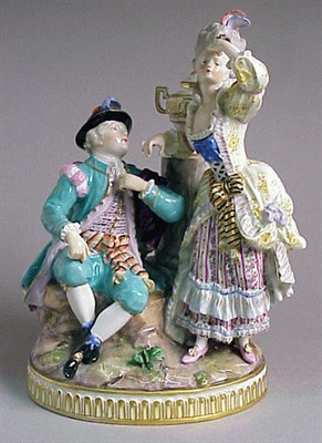 Lot 485 - Meissen Porcelain Figural Group