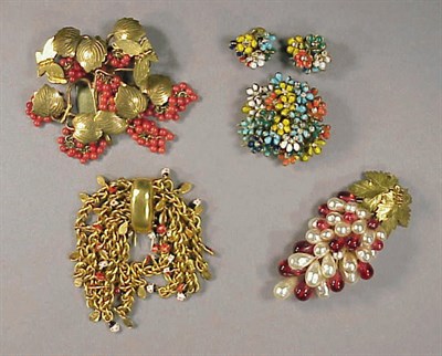 Lot 198 - Four French Pins Comprising a multicolor pate...