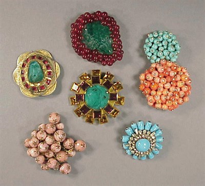 Lot 186 - Group of Six French Pins 1930s Comprising one...