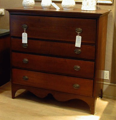 Lot 304 - Federal Cherry Chest of Drawers The molded...