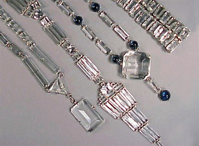 Lot 93 - Group of Crystal Jewelry 1920s Each of...