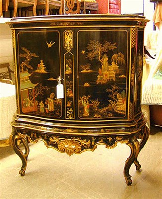 Lot 298 - Regency Style Chinoiserie Decorated Cabinet on...