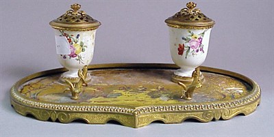 Lot 435 - Louis XVI Style Bronze-Mounted Porcelain...